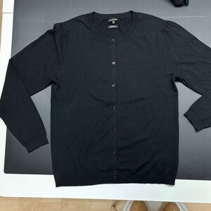 Massimo Dutti Black Wool Cardigan